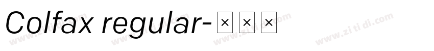 Colfax regular字体转换